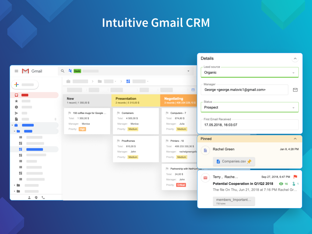 NetHunt CRM for Gmail promo image