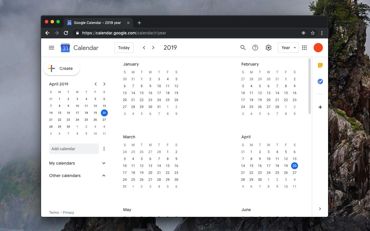 Google Calendar™ on new Tab