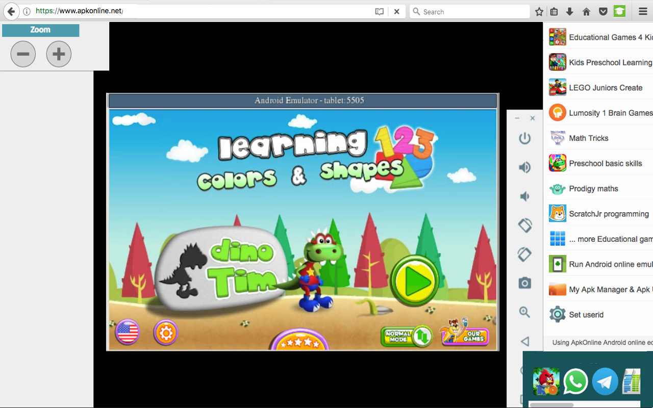 Free educational games in an online Android