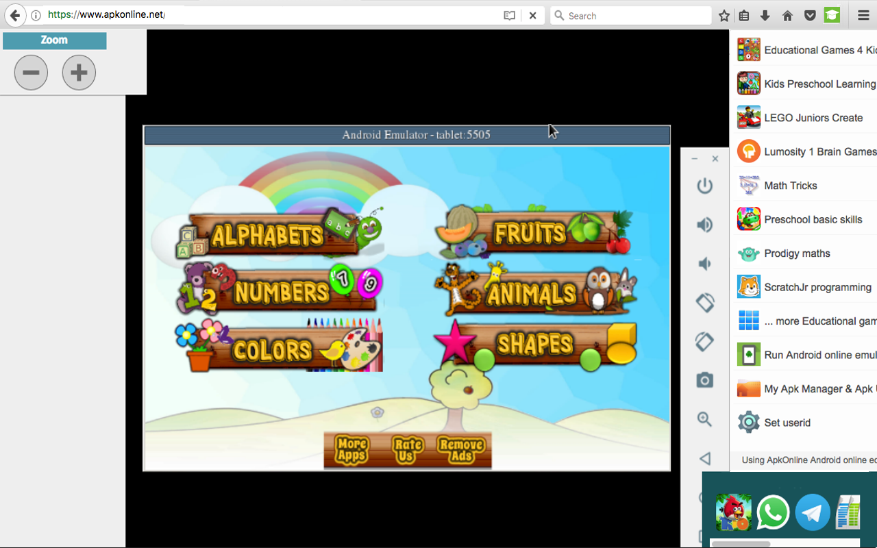 Free educational games in an online Android