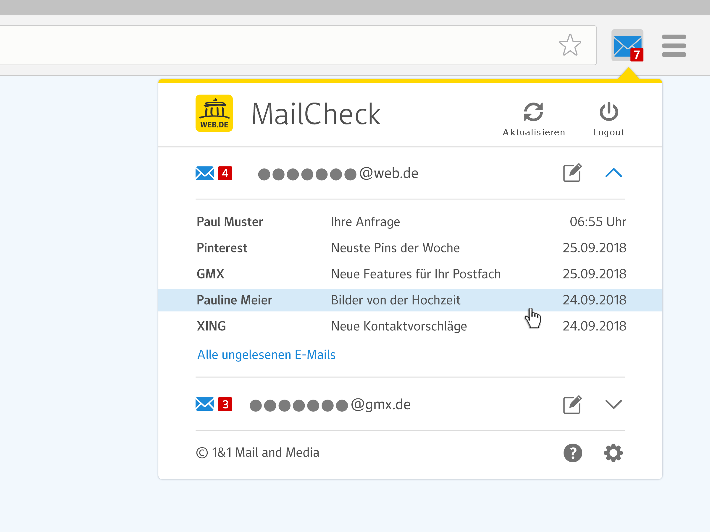 WEB.DE MailCheck for Firefox