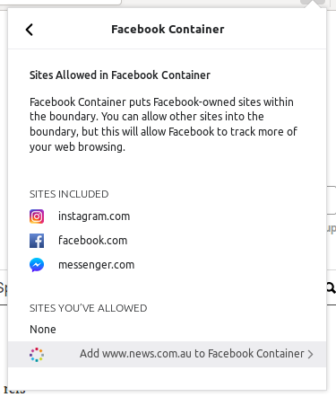 Better Facebook Container