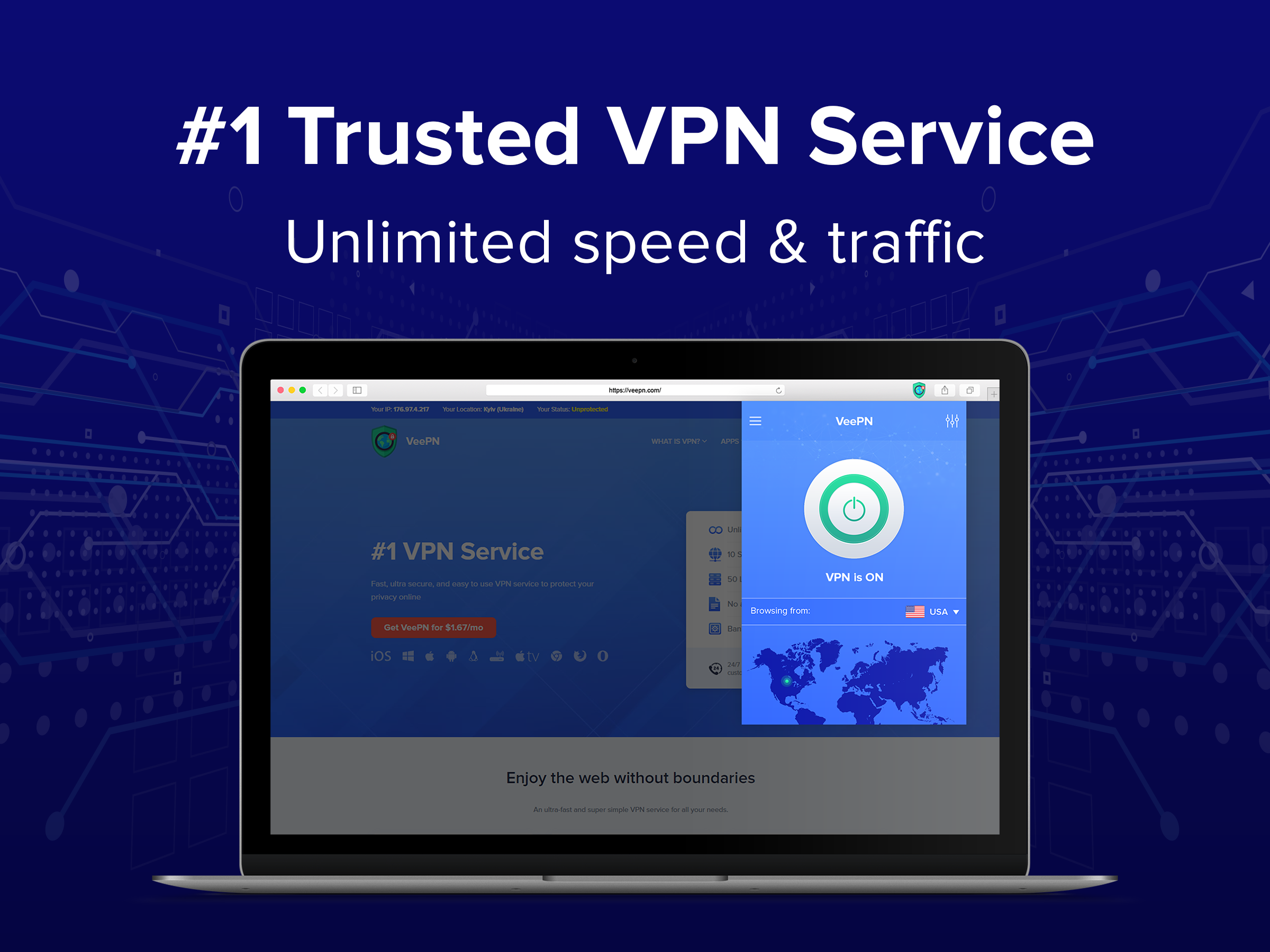 VPN VeePN - Free VPN for Firefox promo image