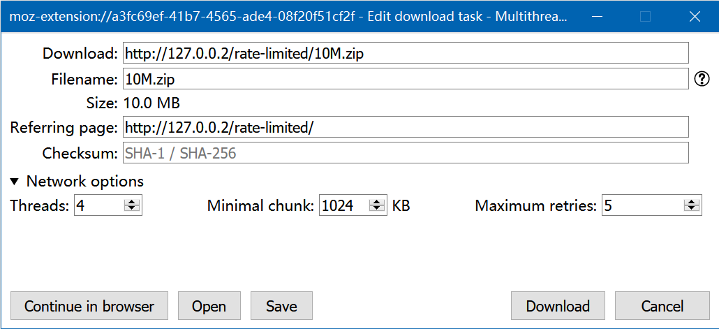 Multithreaded Download Manager