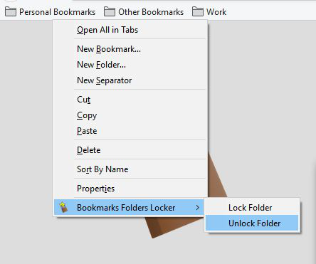 Bookmarks Folders Locker/Blocker