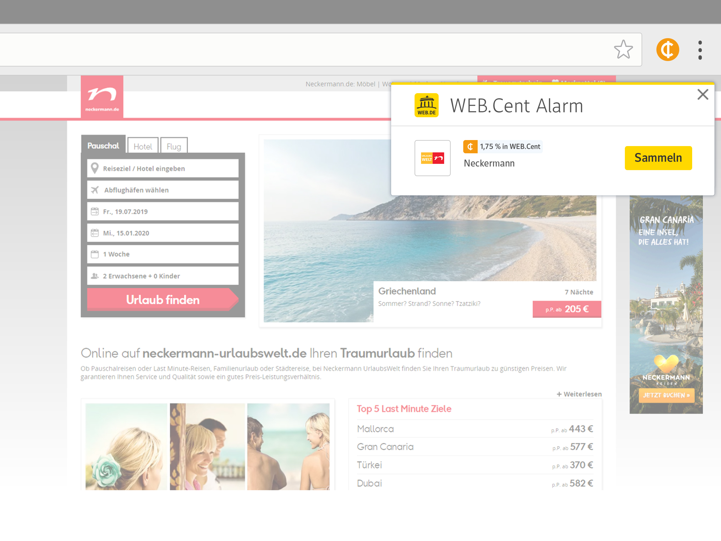 WEB.DE WEB.Cent Alarm