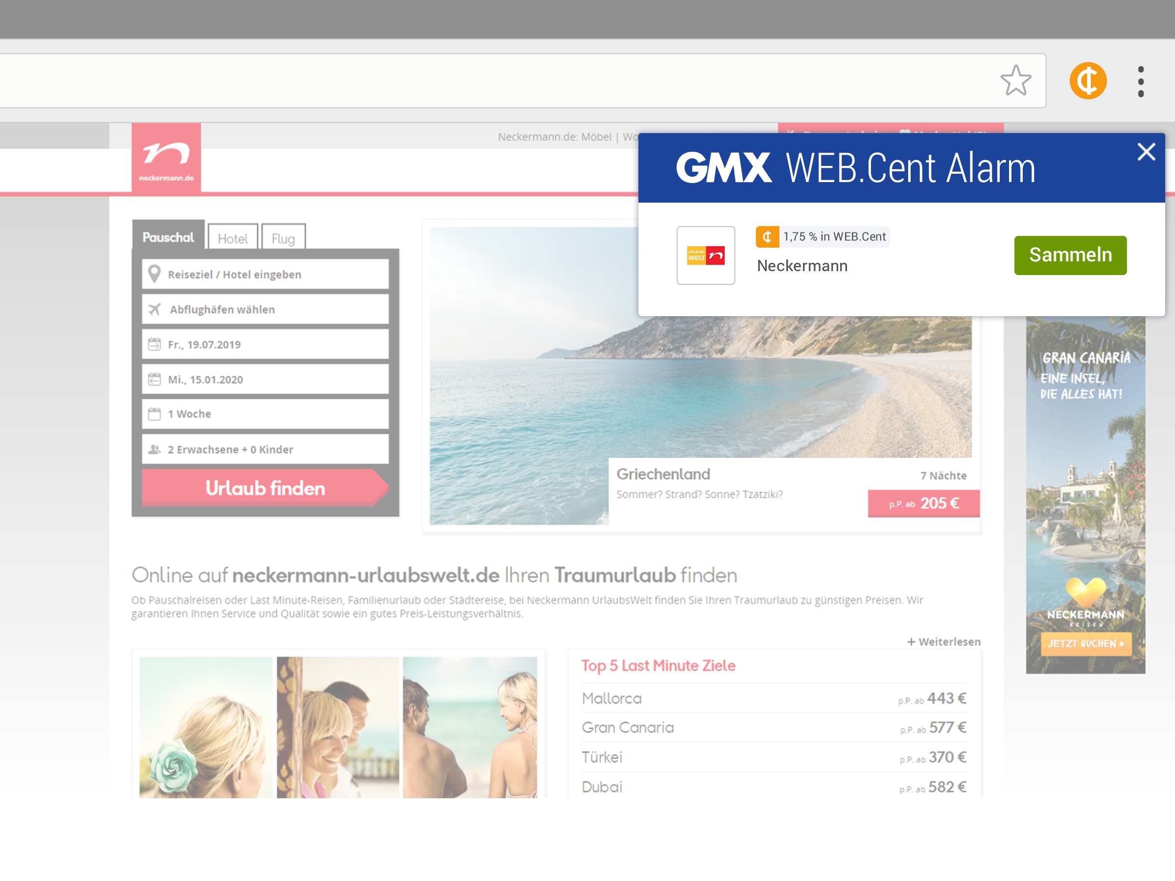 GMX WEB.Cent Alarm