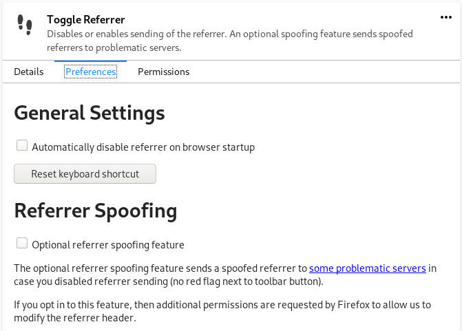 Toggle Referrer (with optional spoofing feature)