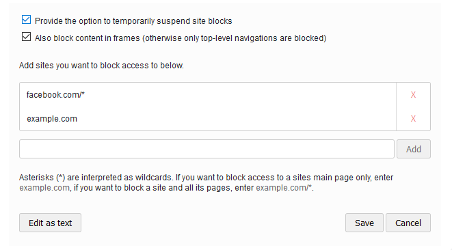 Don't Visit - Block Sites