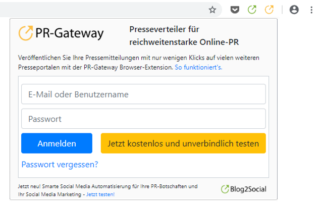 PR-Gateway: Presseportal Extension