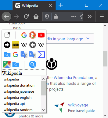 Search from Popup or ContextMenu