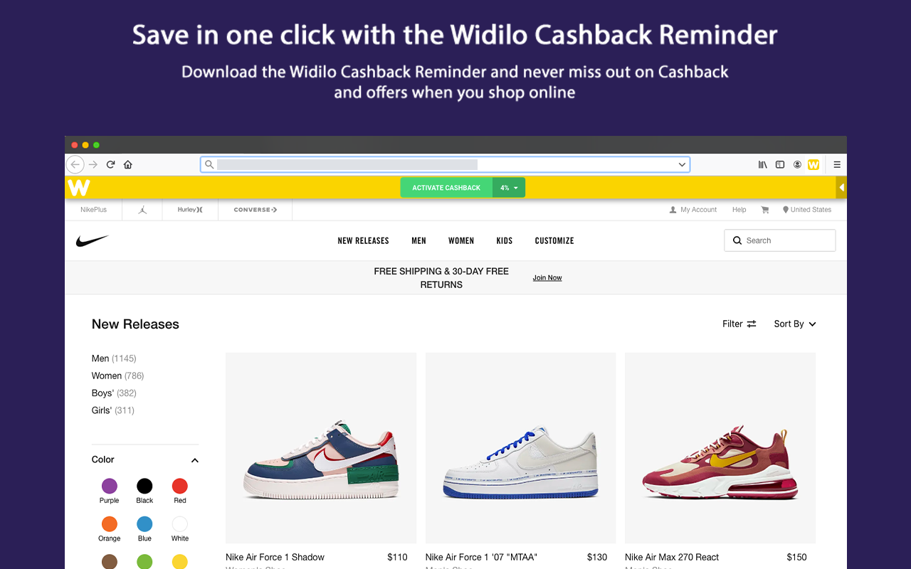 Widilo.co.uk Cashback Reminder