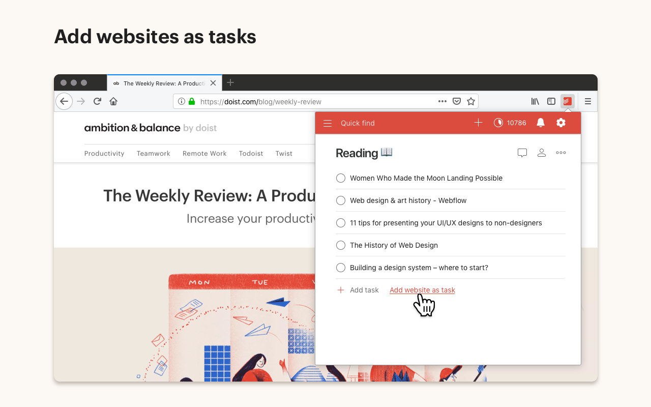 Todoist for Firefox