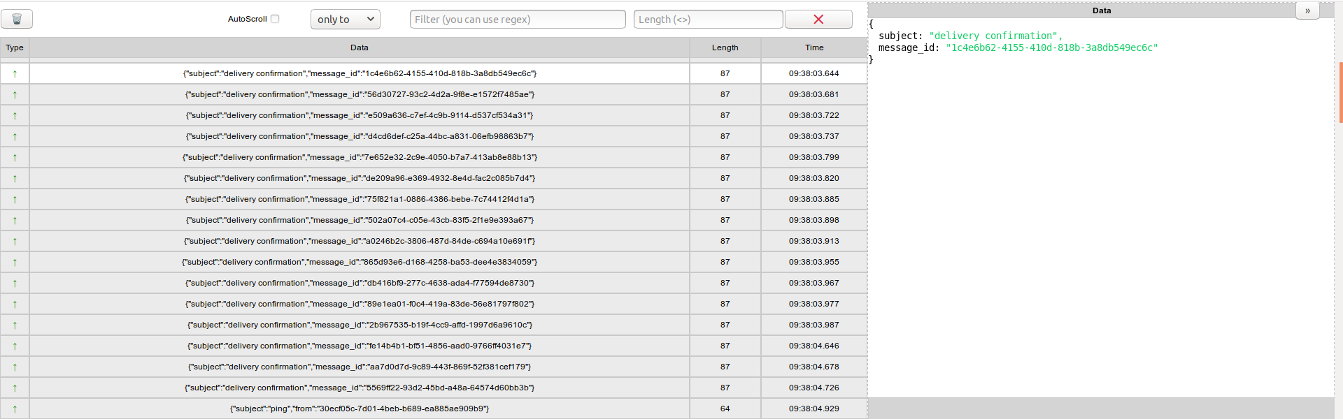 Monitor WebSocket frames (new)