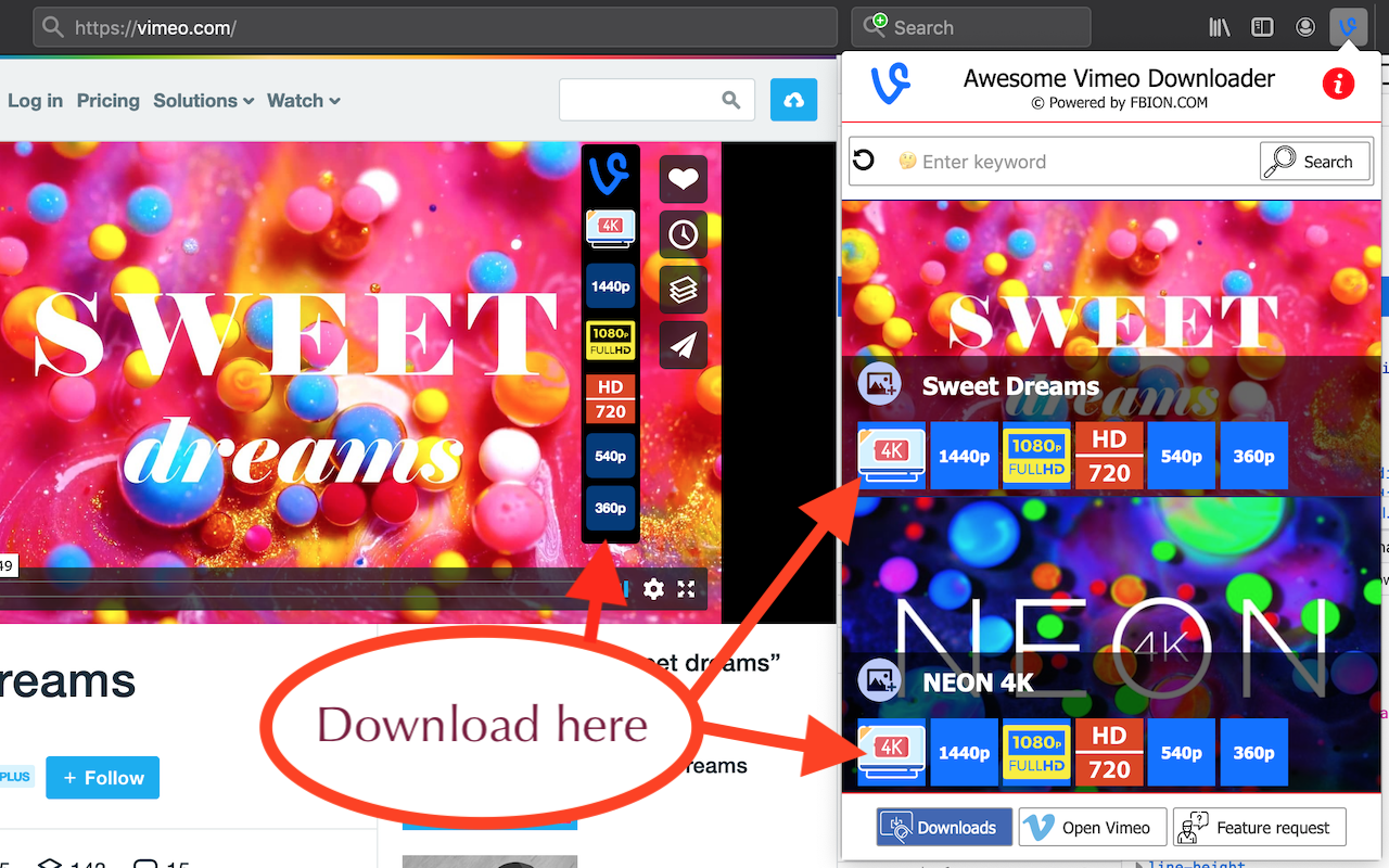 Awesome Vimeo Downloader