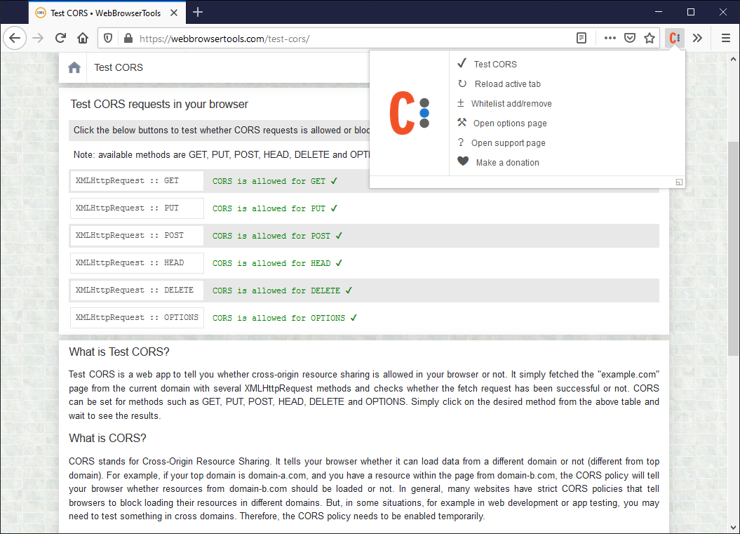 Allow CORS: Access-Control-Allow-Origin