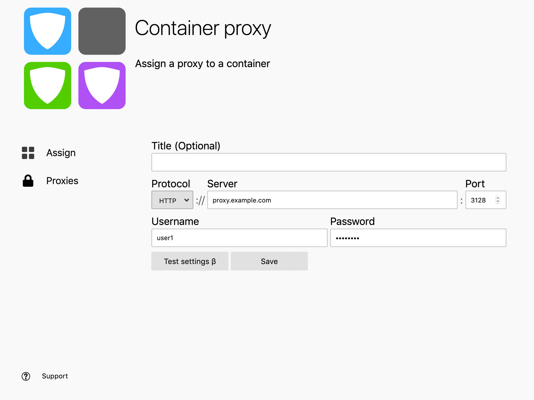 Container proxy