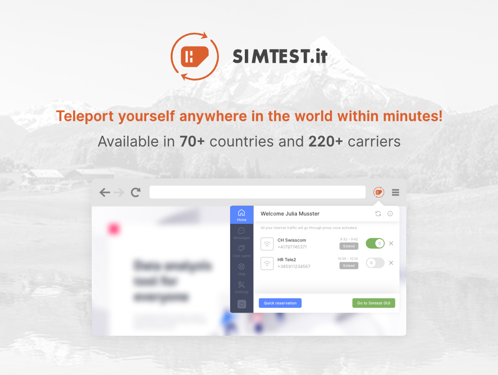 SIMTEST.IT Mobile internet proxy