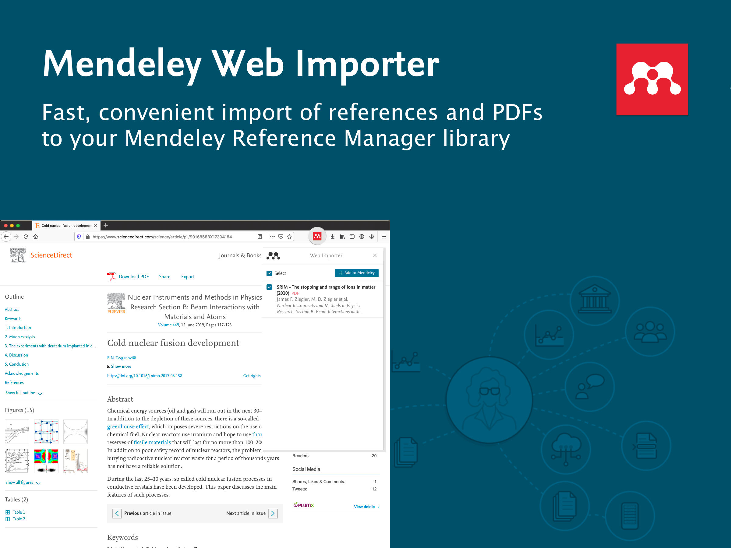 Mendeley Web Importer promo image