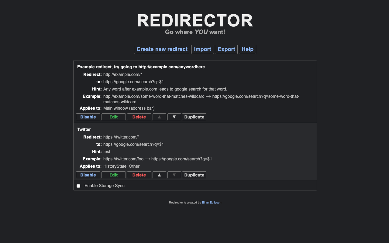 Redirector