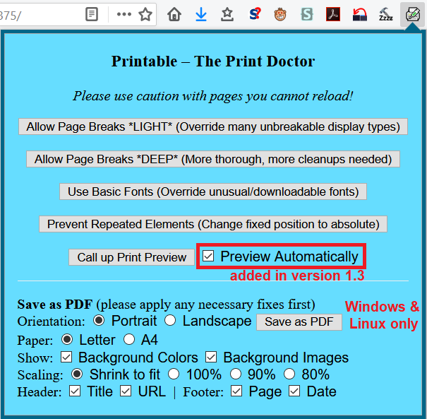 Printable – The Doctor – this Extension for 🦊 Firefox (en-US)