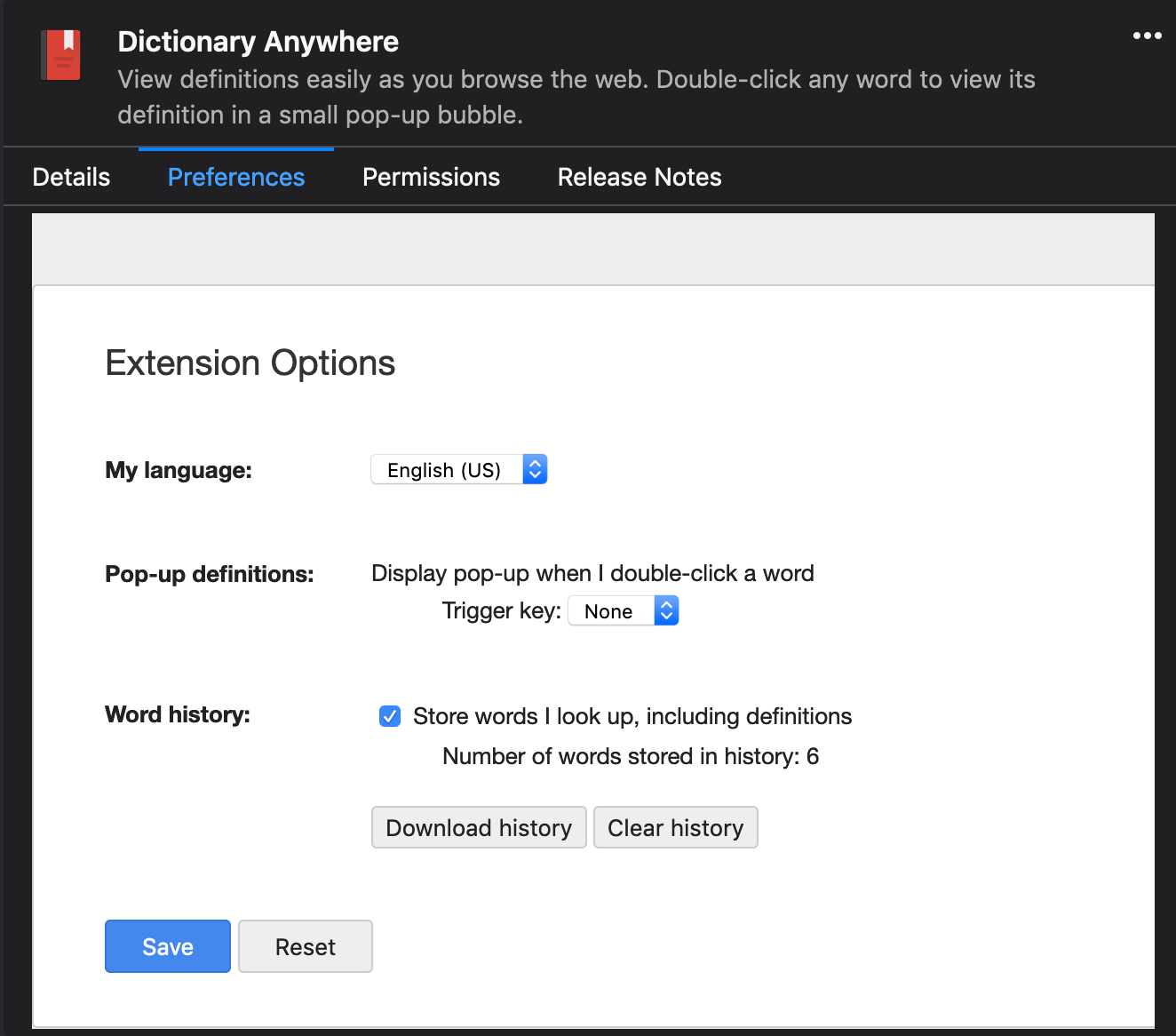 Dictionary Anywhere