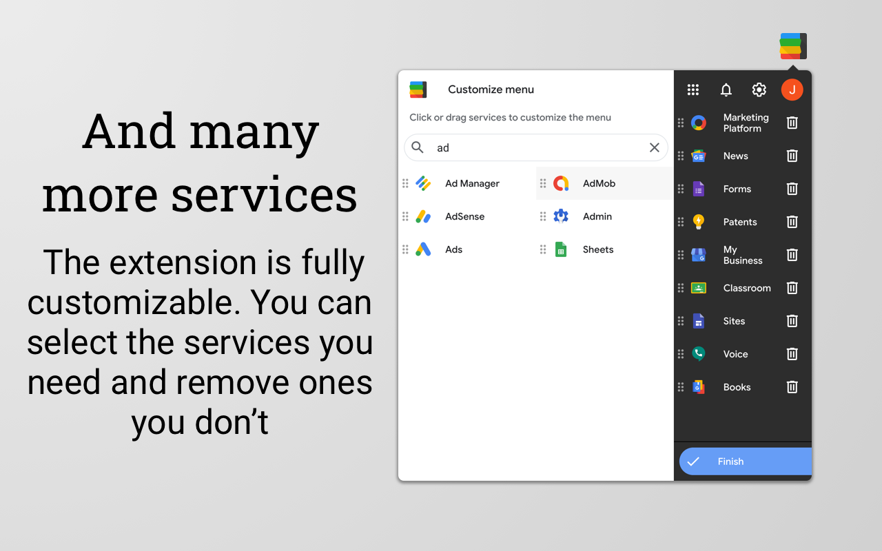 Black Menu for Google™