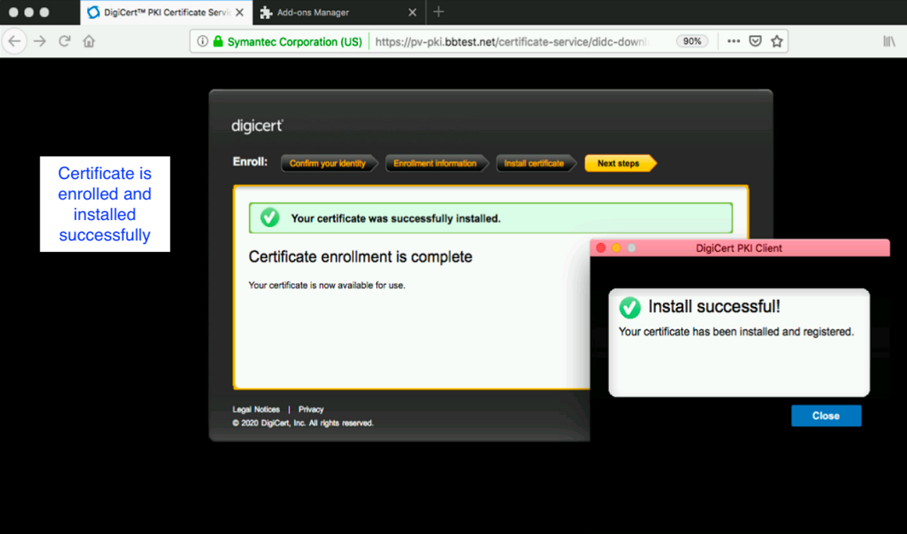 DigiCert PKI Authentication Client Extension