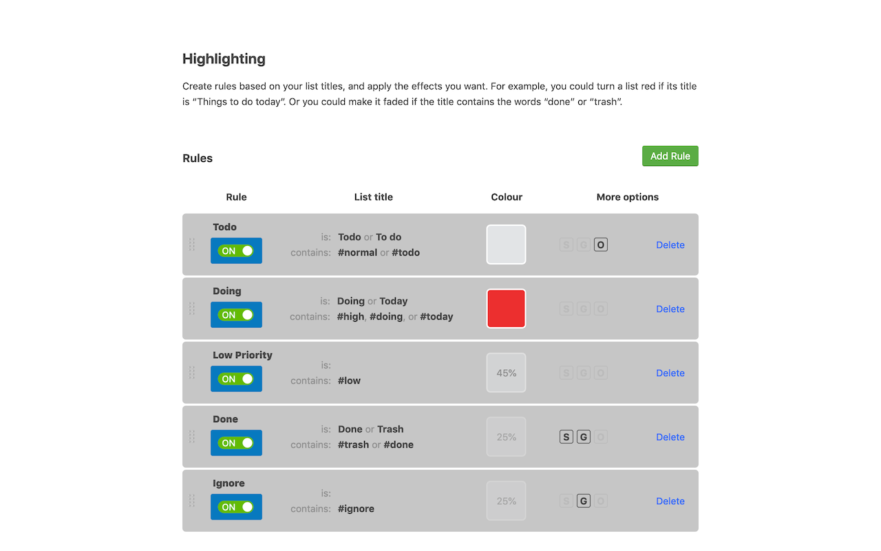 List Highlighter for Trello