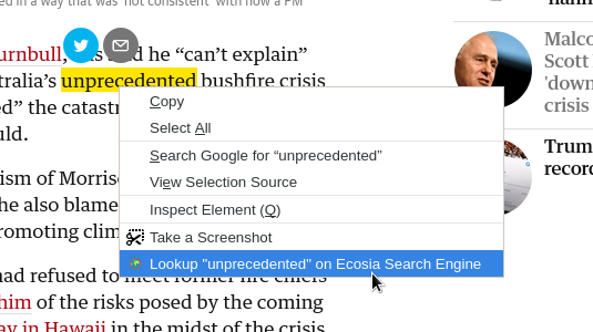 Ecosia context search promo image
