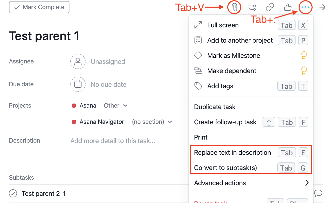 Asana Navigator