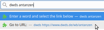 Search with DWDS