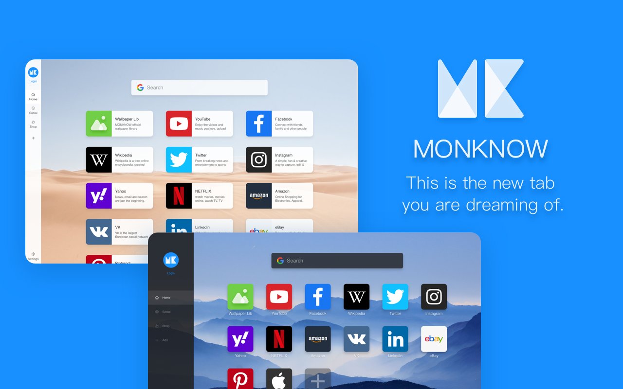MONKNOW New Tab - Personal Dashboard