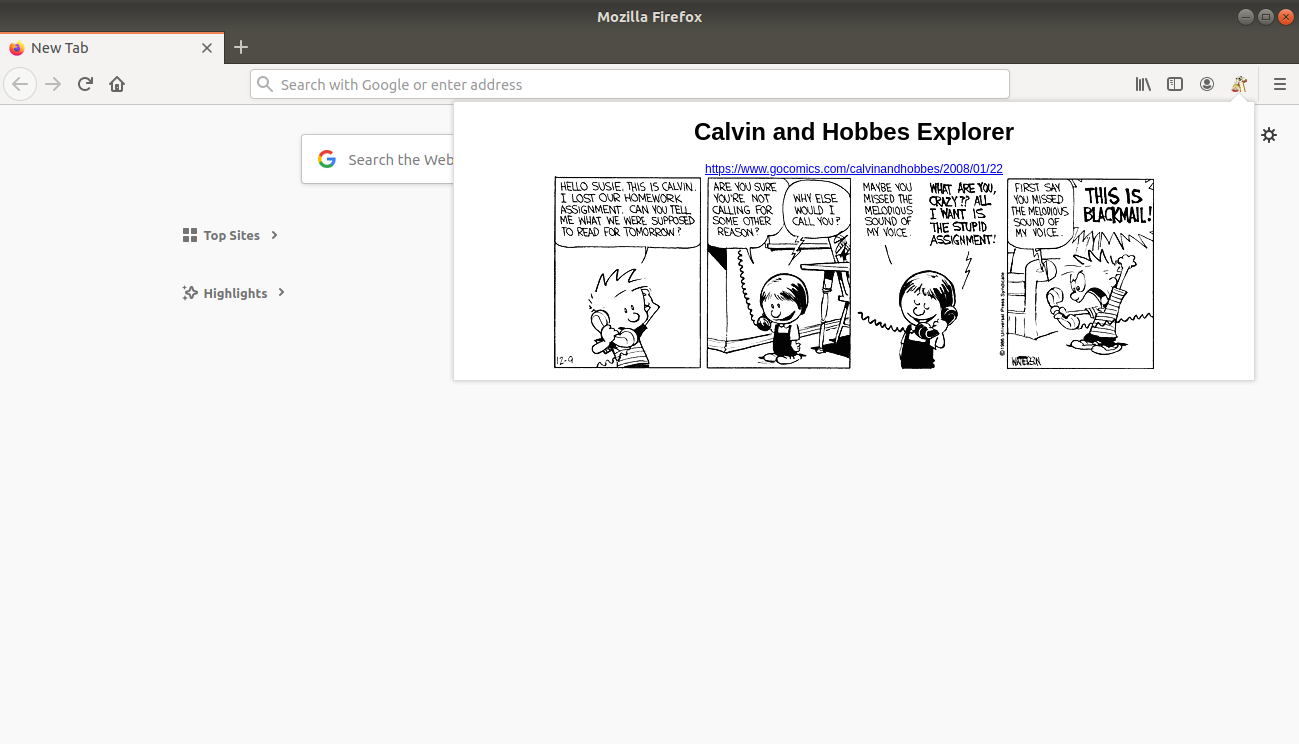 Calvin and Hobbes Explorer