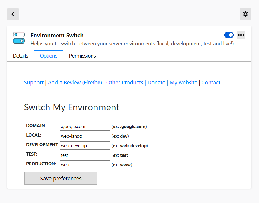 Environment Switch