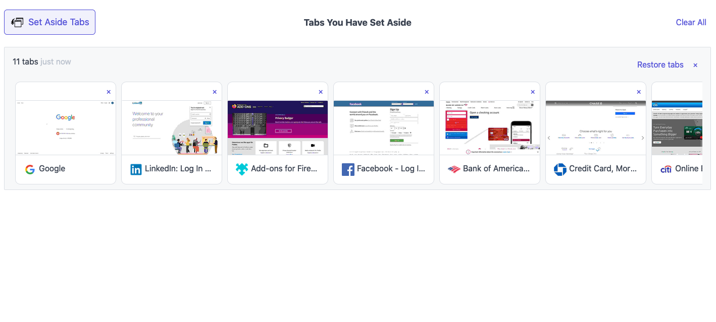 Set Aside Tabs promo image
