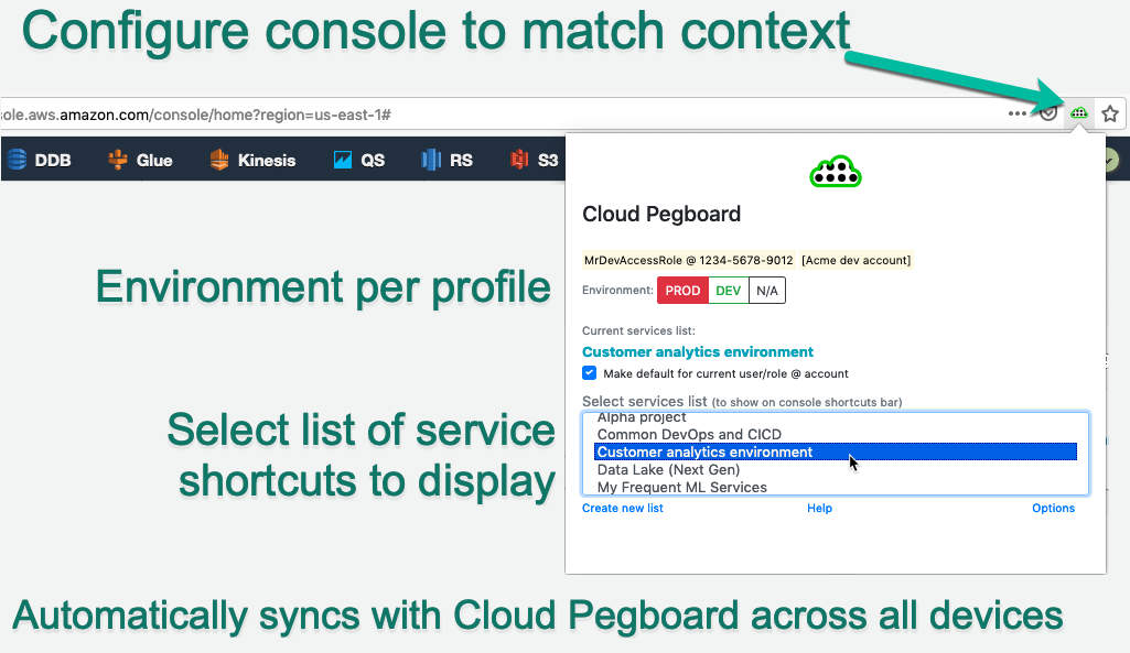 Cloud Pegboard AWS Console Enhancer promo image