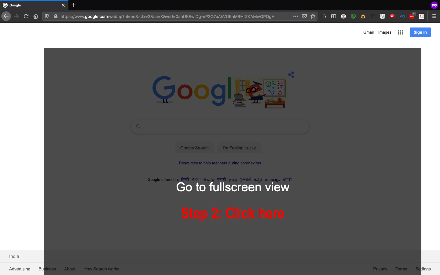 Full Screen NO Title/URL Bar