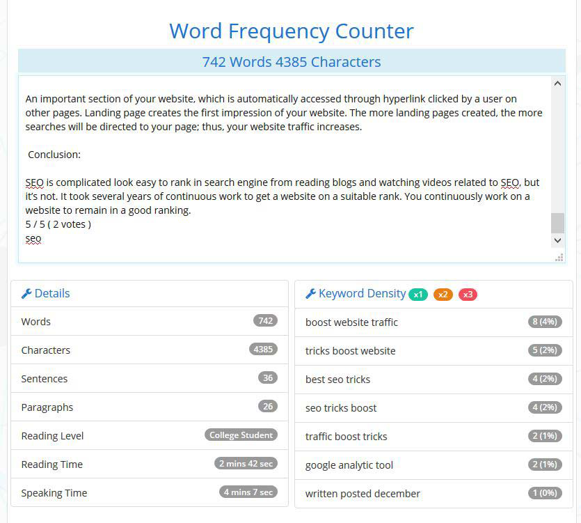 Article Word Counter by Nimtools.com