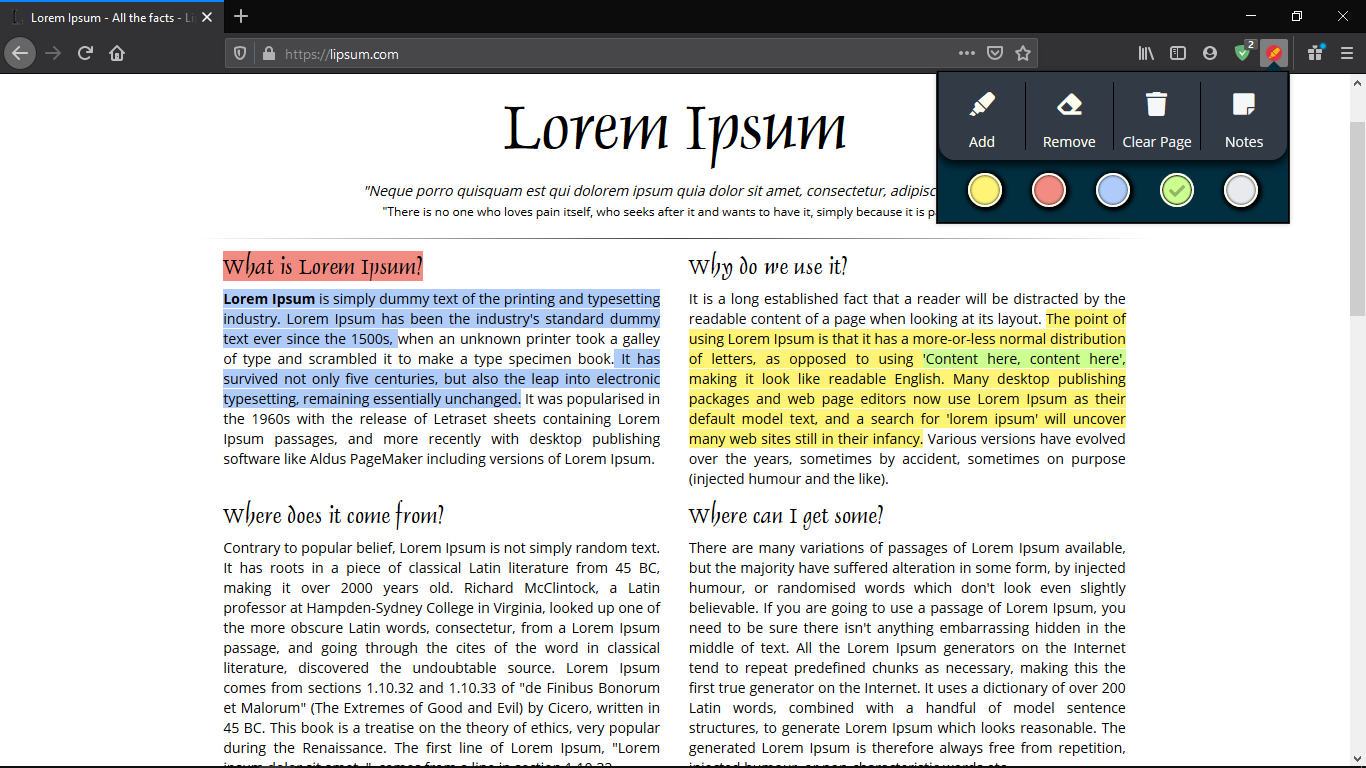 Highlighter + Notes – Get this Extension for Firefox (en-US)