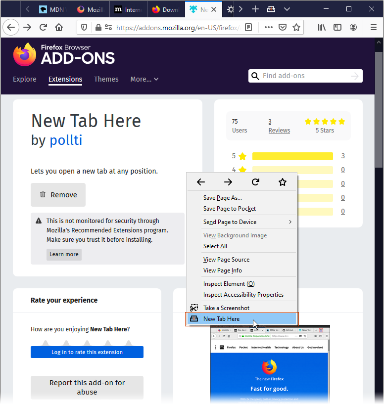 New Tab Here