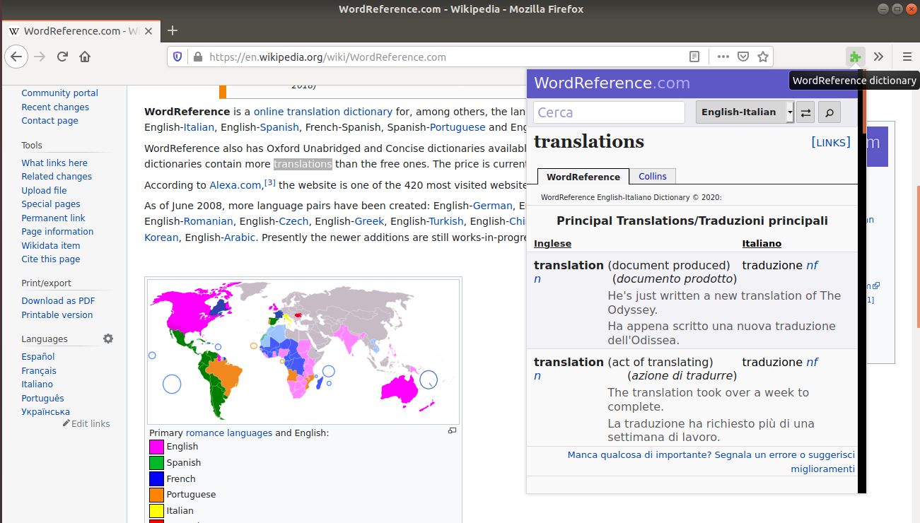 WordReference dictionary
