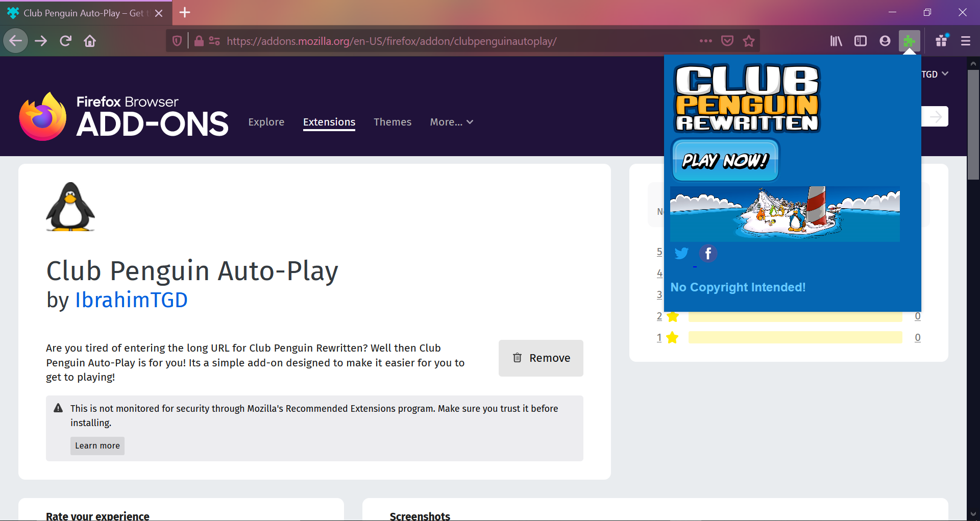 Club Penguin Auto-Play – Consigue esta extensión para ? Firefox (es)