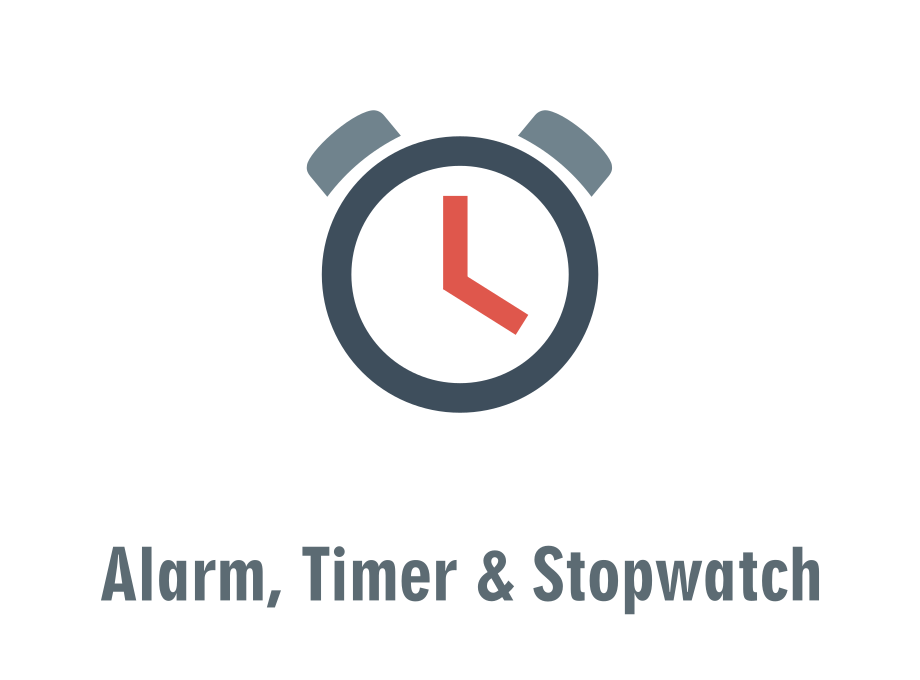 Timer, Alarm & Stopwatch