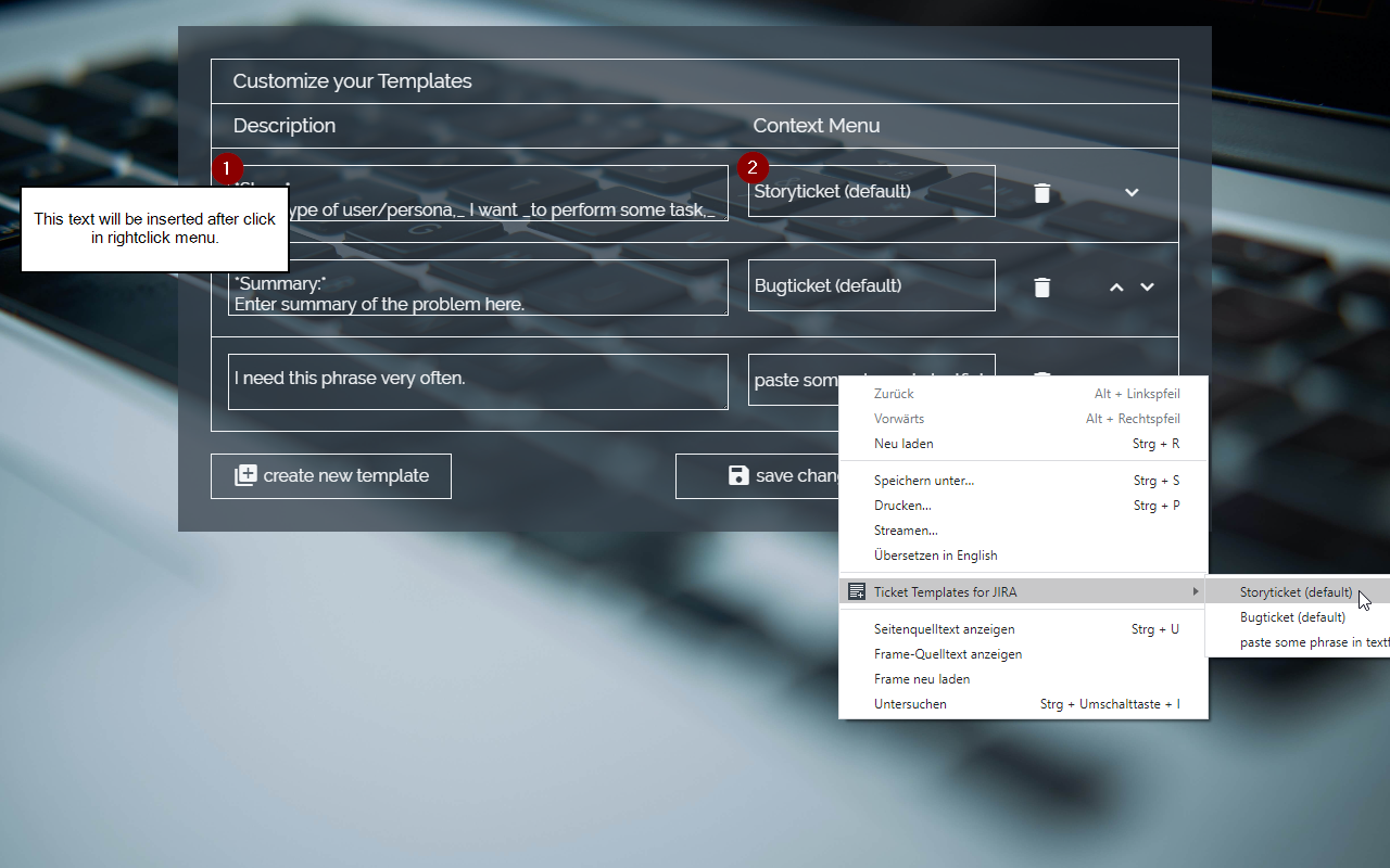 Ticket Templates for JIRA