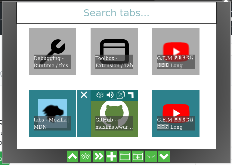 Tab Search and Manage