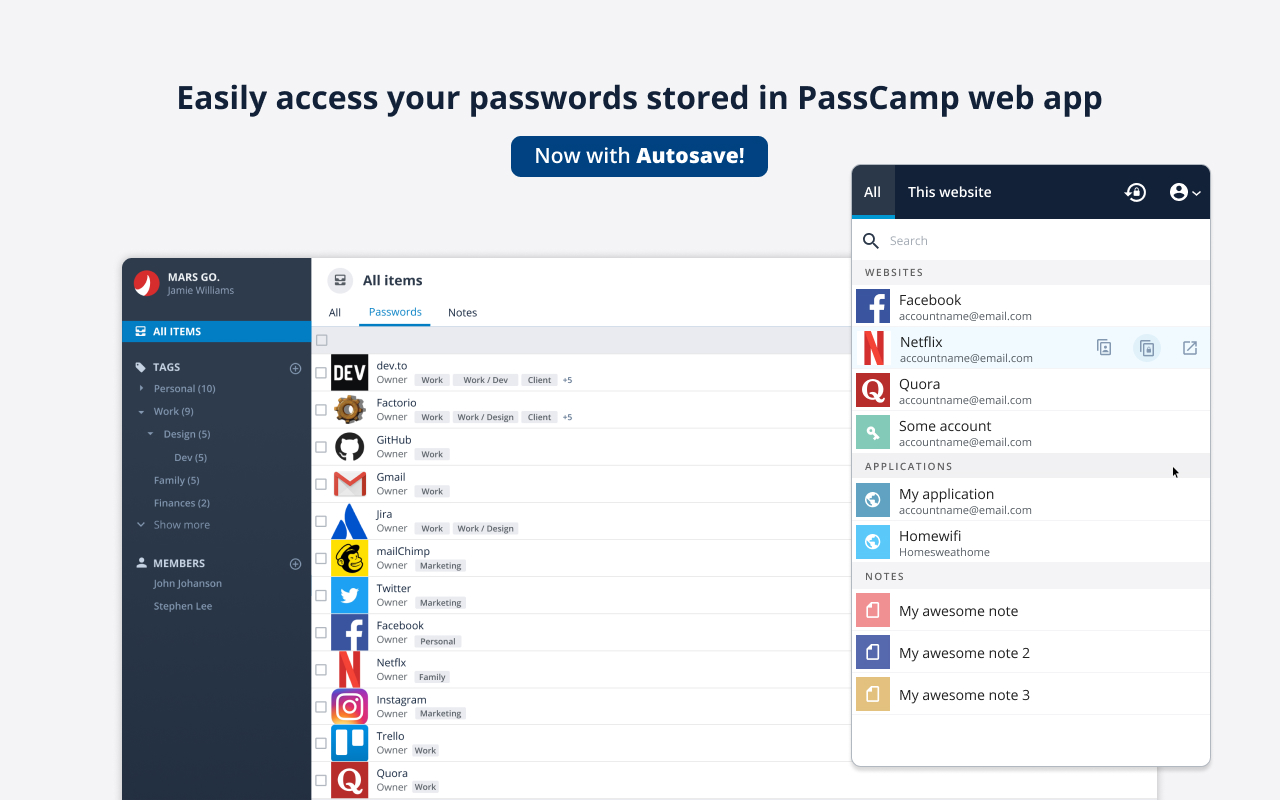 PassCamp: Password Manager