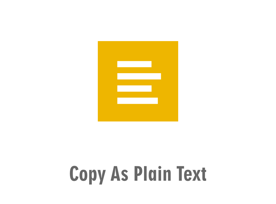 Copy As Plain Text