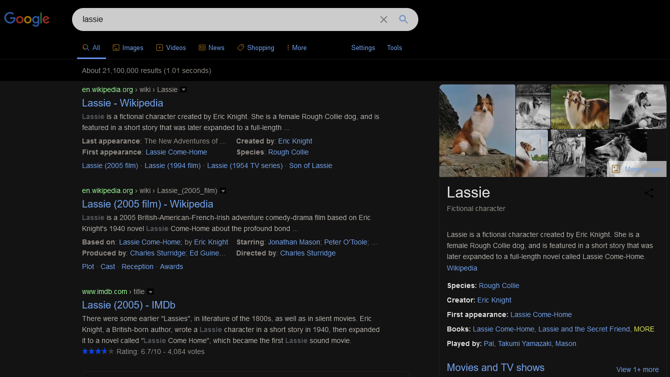 Lassie (2005), Watch Page