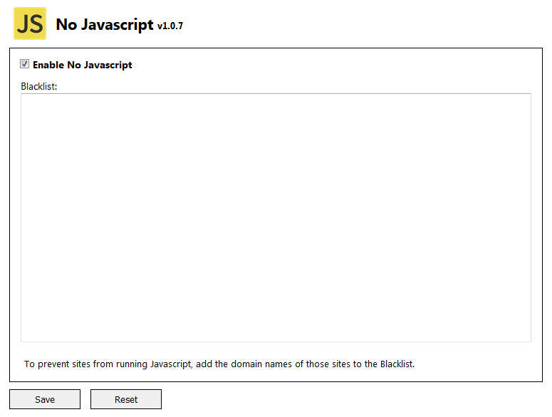 No Javascript